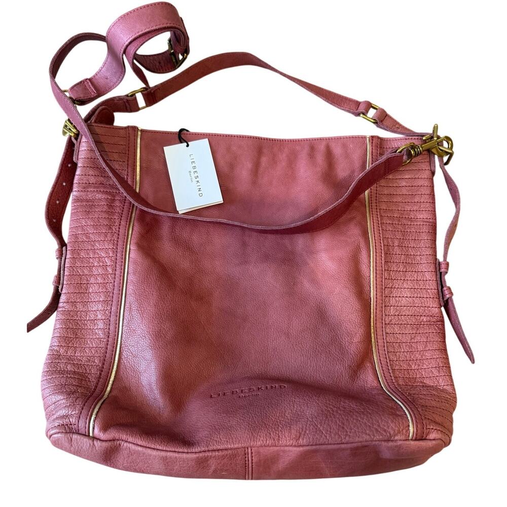 Liebeskind Berlin Elenor Slouchy Leather Bag Dusty Mauve